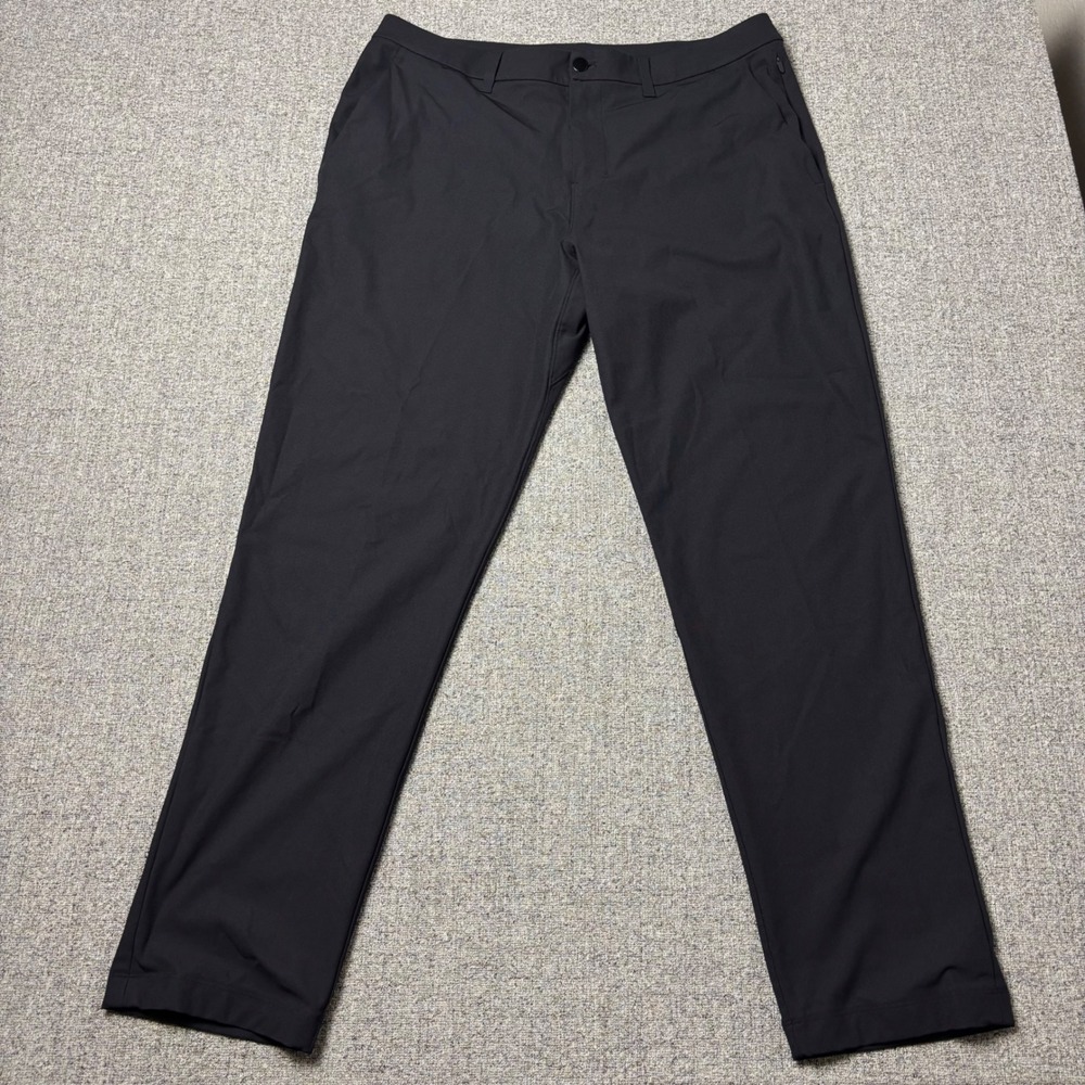 Lululemon Pants Mens 36x32 Commission Slim Black Performance Commuter Activewear